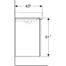 Тумба под раковину GEBERIT SMYLE SQUARE 500,366.JR.1