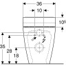 Унитаз-биде напольный GEBERIT AQUACLEAN TUMA COMFORT 146,310.SI.1 панель белое стекло